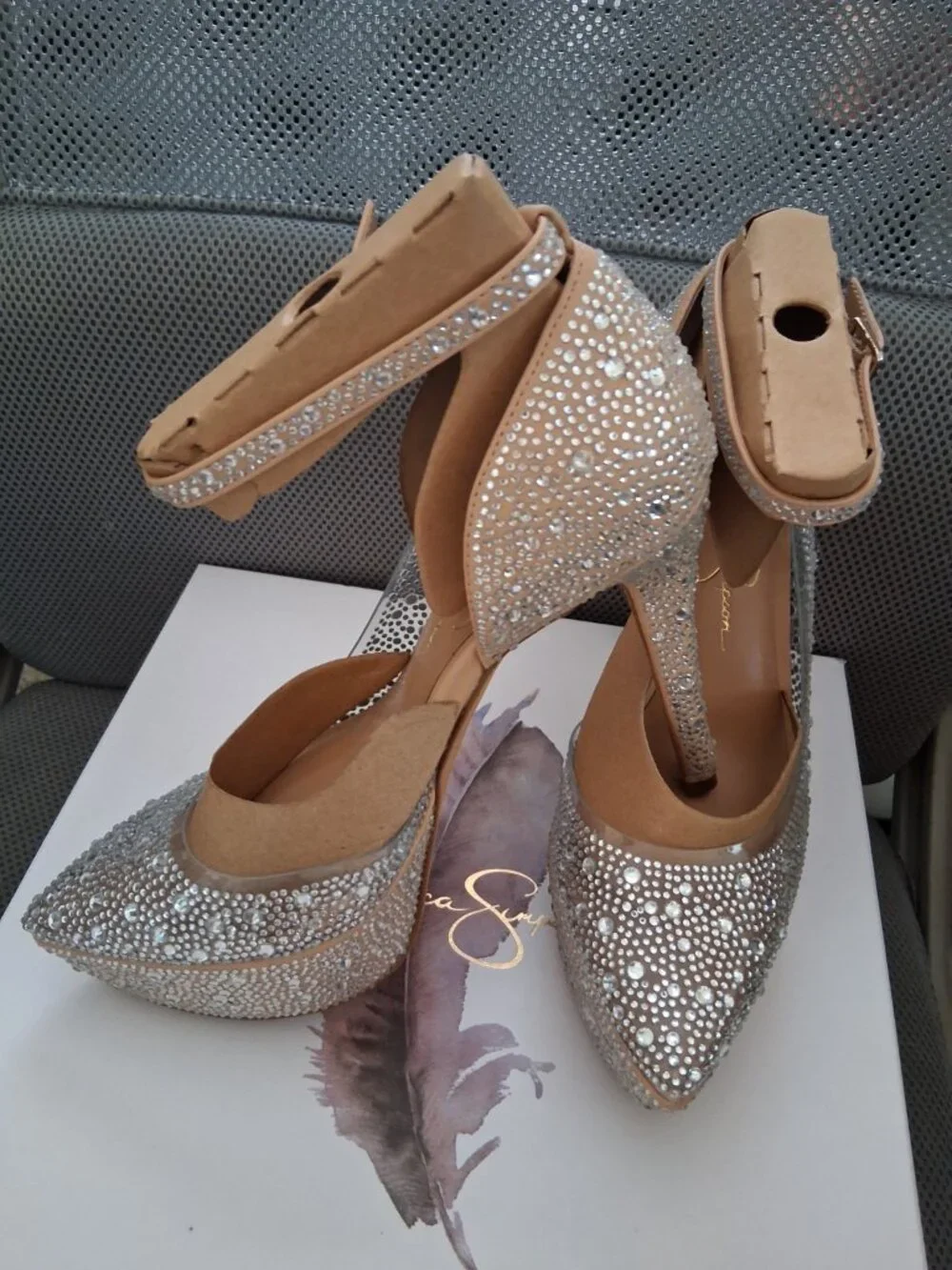 Jessica Simpson Ormanda Rhinestone Stiletto Platform Pumps Size 6.5 – Glam Heels